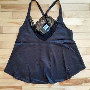 Lulu's Small Lace Black Cami Racerback NWT